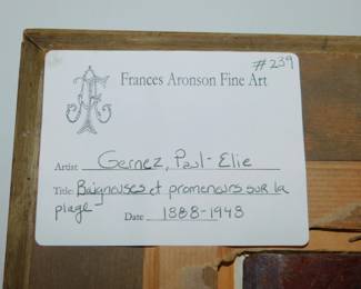 Paul-Elie Gernez Signature  Title "Bugneuses Et Sur La Piage" 