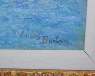 Andre Barbier Oil On Canvas Signature