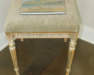 Antique 19th Century Swedish Louisa XVI Painted Stool