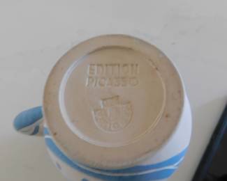 Important Picasso Petite Chouette Terre de Faience Pitcher 1949 Partially Glazed And Painted with the Apres Picasso ANd Madoura Stamps