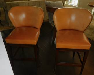 Dessin Fournir Baines Leather Bar Stools