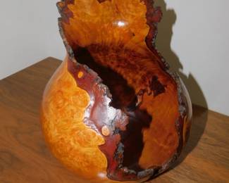 Robin "Robby" Piscitelli Wood Turned Art Bowl Signed Highlands NC