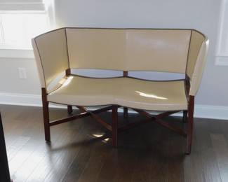 Dessin Fournir Baines Leather  Loveseat