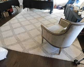DASH & ALBERT WOOL RUG  10' X 14'  CHAIR IS SOLD