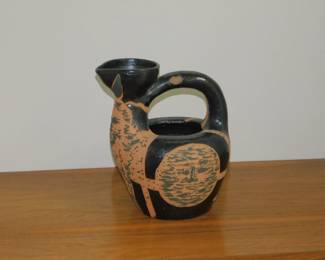Original Pablo Picasso Centaur Et Visage Earthenware Vessel From 1953 