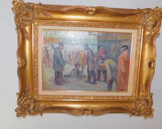 Maximilien Luce  Oil On Board - Title "Paris, Les Egoutires"  11.5" x 16.75"