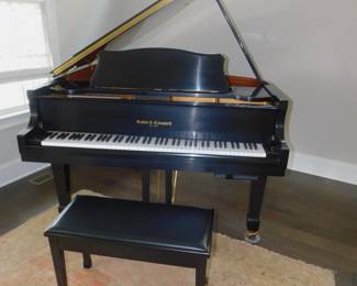 Koehler Campbell Ebony Satin Baby Grand Player Piano 2 Years Old