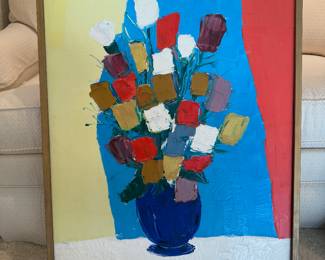'Mixed Bouquet' orig'l oil on canvas by Gian Luigi Campanile 30"x24"