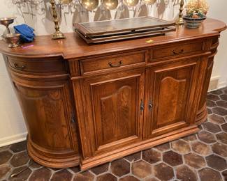 Italian Buffet/Server, solid wood, beautiful piece from the merchandise mart (69.25"w x 21.5"d x 35"h)