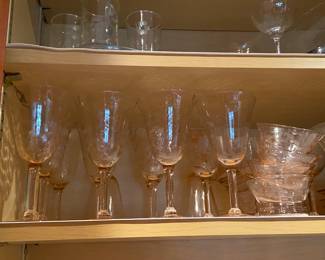peach depression glassware