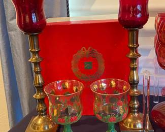 MacKenzie-Childs Heirloom Wine Goblets