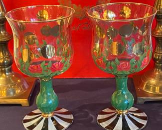 MacKenzie-Childs Heirloom Wine Goblets
