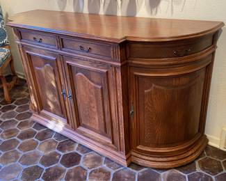 Italian Buffet/Server, solid wood, beautiful piece from the merchandise mart (69.25"w x 21.5"d x 35"h)