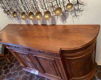 Italian Buffet/Server, solid wood, beautiful piece from the merchandise mart (69.25"w x 21.5"d x 35"h)