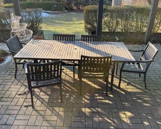 Outdoor patio table and chairs