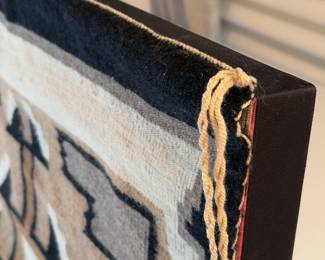 Vintage Two Grey Hills Navajo Handwoven Sheep's Wool Rug; 51"x31"