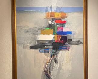 Original Oil on canvas; 'Bache Su La Sabbra' by Giancarlo Isola, 39"x27"