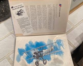 United Airlines - collector series of assorted airplane design art and details