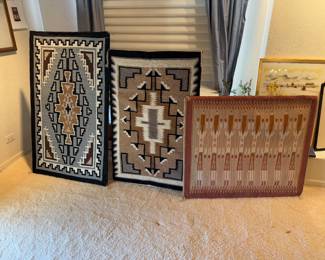 Vintage Framed Navajo Rugs