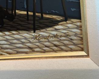 'Paris Nocturne" Hand Signed and numbered Serigraph by Liudmia Kondakova (approx. 36"x 50" with frame (4")), #16/295