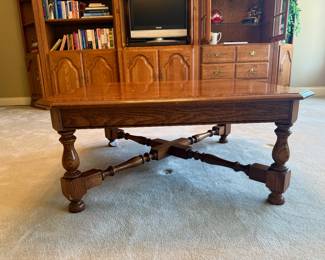 solid wood coffee table