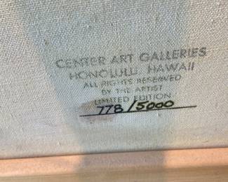 Oil on canvas landscape, signed and numbered; hawaii; #778/5000