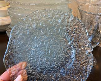 Pukeberg textured art glass plates