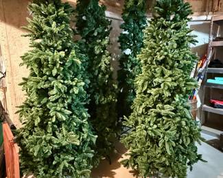 Faux pre-lit holiday trees