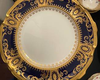 Royal Crown Derby Cobalt & Gold Plates, c1900