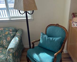 Side chair and lamp