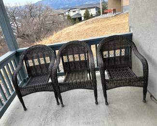 Three of six chairs 