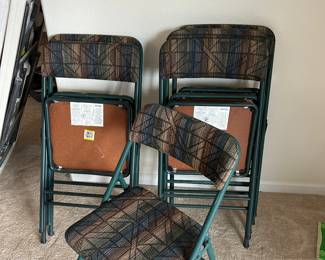 Six folding chairs 