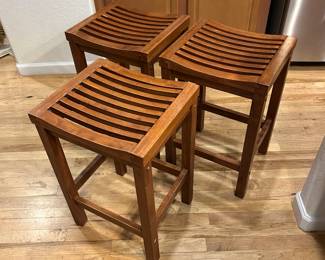 Three bar stools 