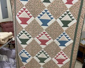 Twin handmade quilt with prayers 