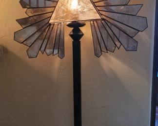 Large floor Mexican torchiere-glass and mirror