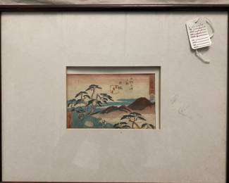 Japanese woodblock print. 