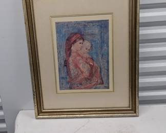Collectable Edna Hibel Lithograph / Mother and Child