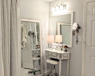White Faux Make-up Table