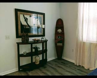 Wood Surf Board Book Case