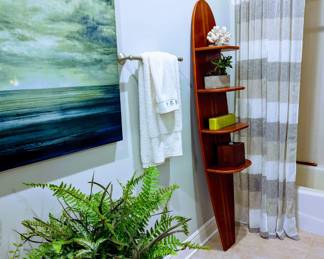 Wood Surf Board Book Shelf