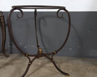 Round Metal End Table