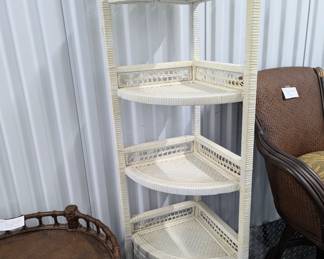 Wicker Corner Cabinet