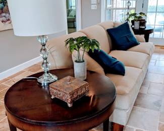 Pair of Round Wood End Tables