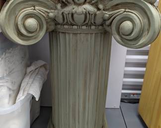 Plaster Corinthian Column Pedestal / Table Base ( note: glass for table top available separately)