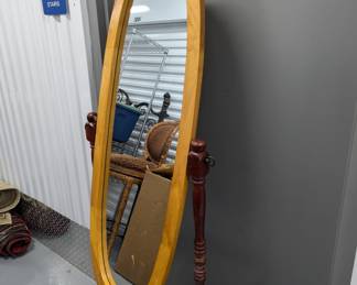 Oval Boudoir Mirror on stand