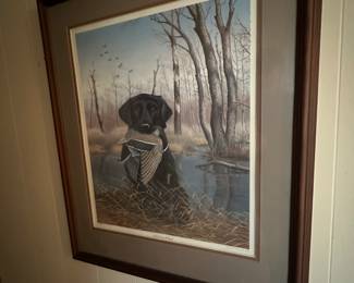 Labrador signed numbered print 