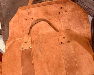 Solid Wrought Iron Log Stand and Log Carrier