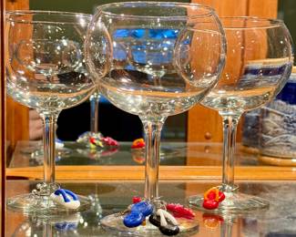 Set of 3 Wine Glasses 