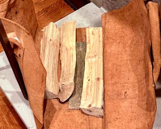 Solid Wrought Iron Log Stand and Log Carrier