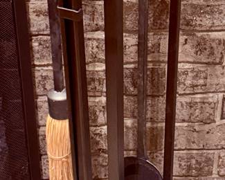 Very Nice set of Fireplace Tools made of Wrought Iron